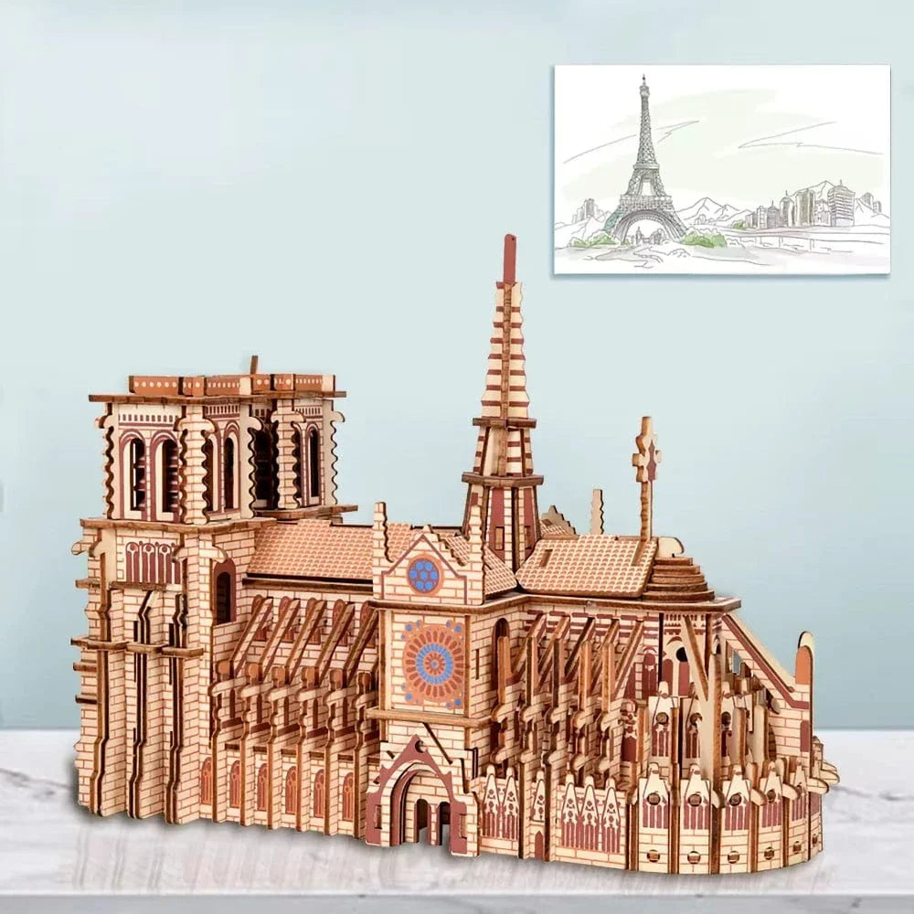 mon puzzle 3d  Puzzle 3D Bois Notre-Dame de Paris Couleurs