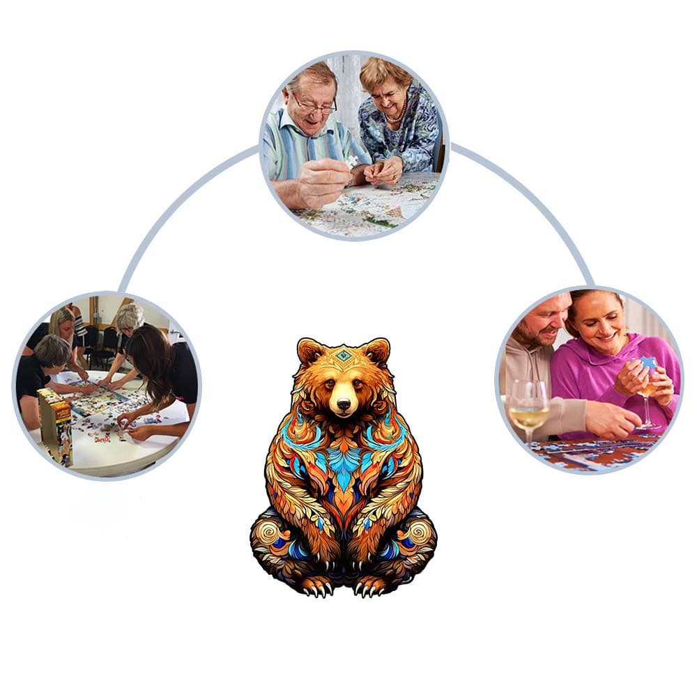 mon puzzle 3d  Puzzle 3D Bois Ours Grizzly