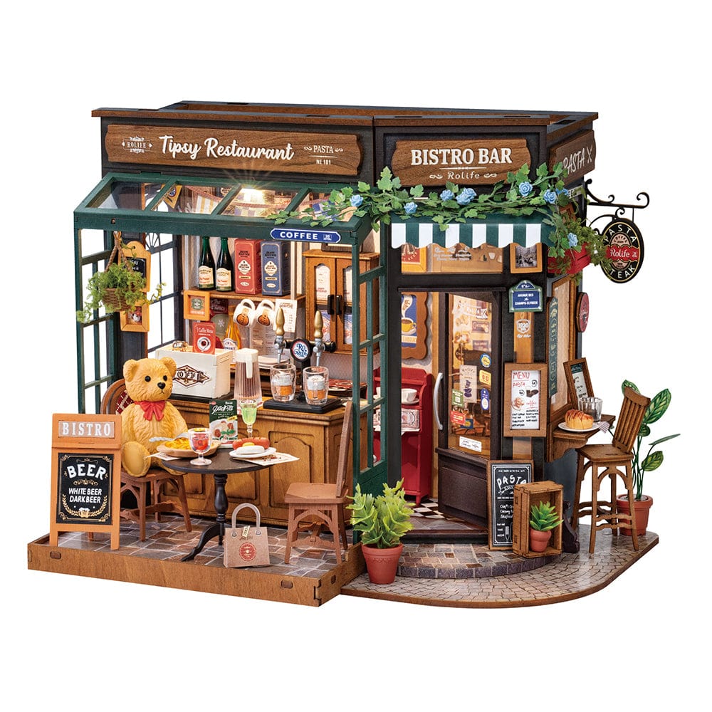 mon puzzle 3d  Puzzle 3D Bois Restaurant Bistro Miniature