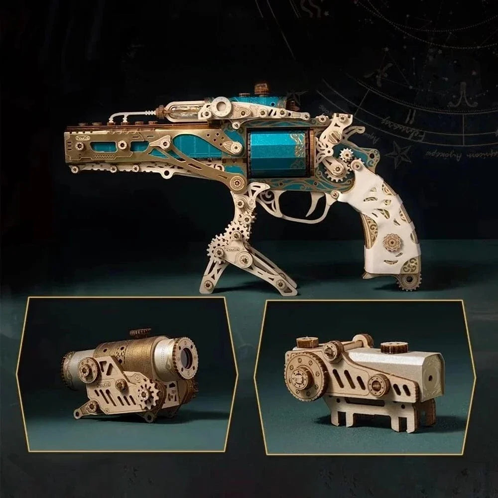 mon puzzle 3d  Puzzle 3D Bois Revolver Steampunk