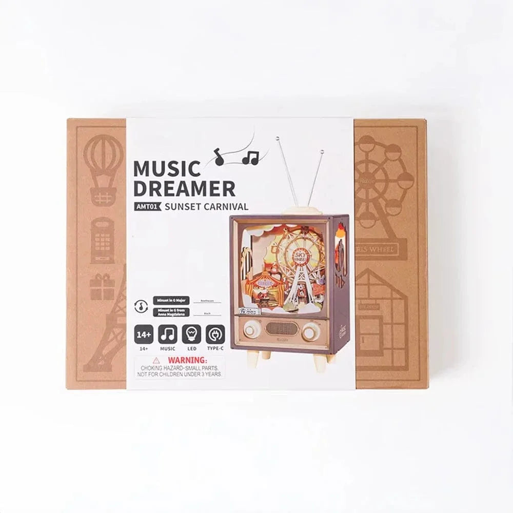 mon puzzle 3d  Puzzle 3D Bois Télévision Rétro