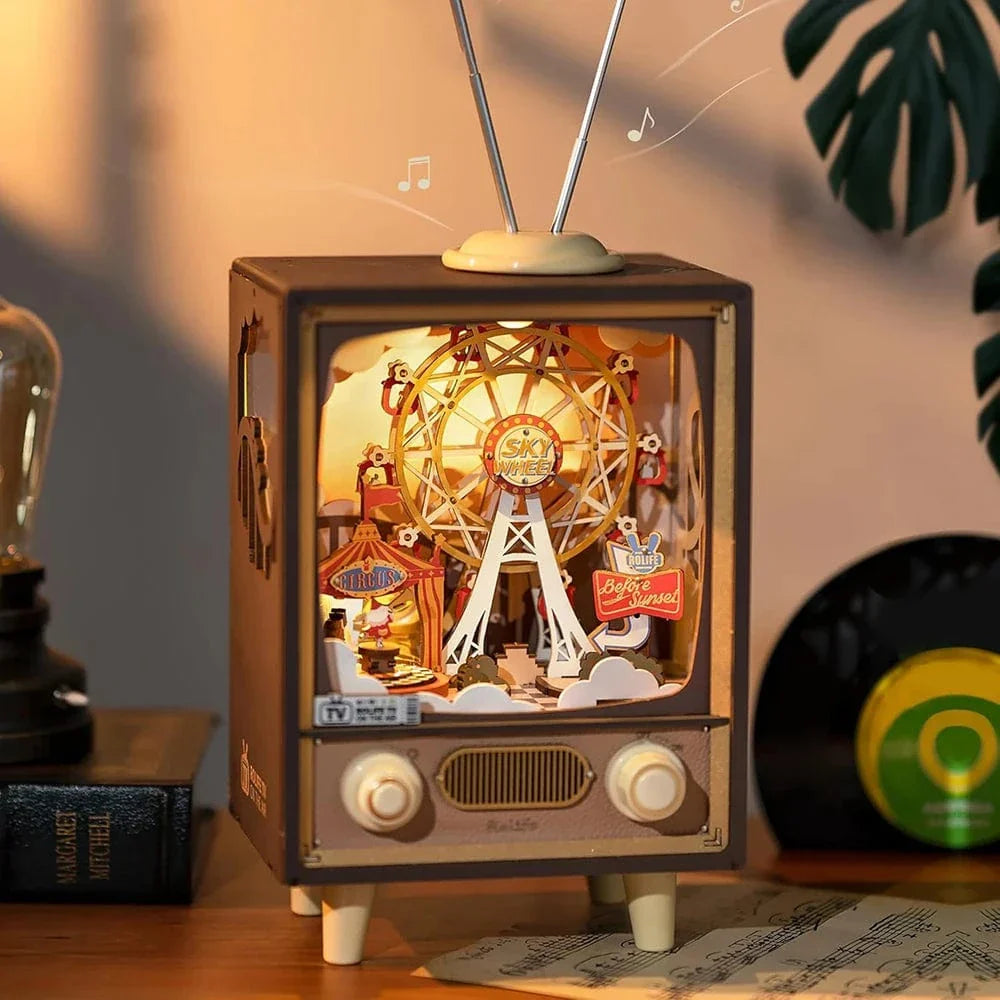 mon puzzle 3d  Puzzle 3D Bois Télévision Rétro