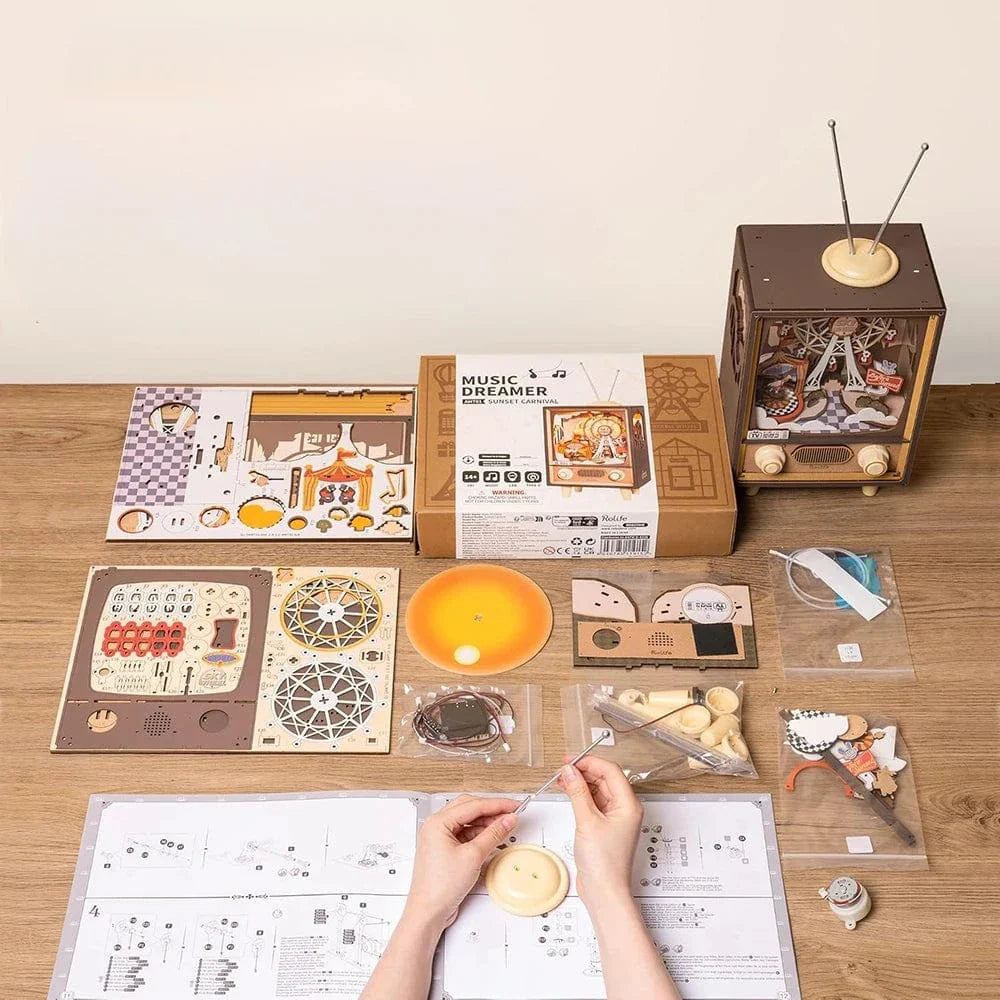 mon puzzle 3d  Puzzle 3D Bois Télévision Rétro