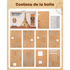 mon puzzle 3d  Puzzle 3D bois Tour Eiffel Classique