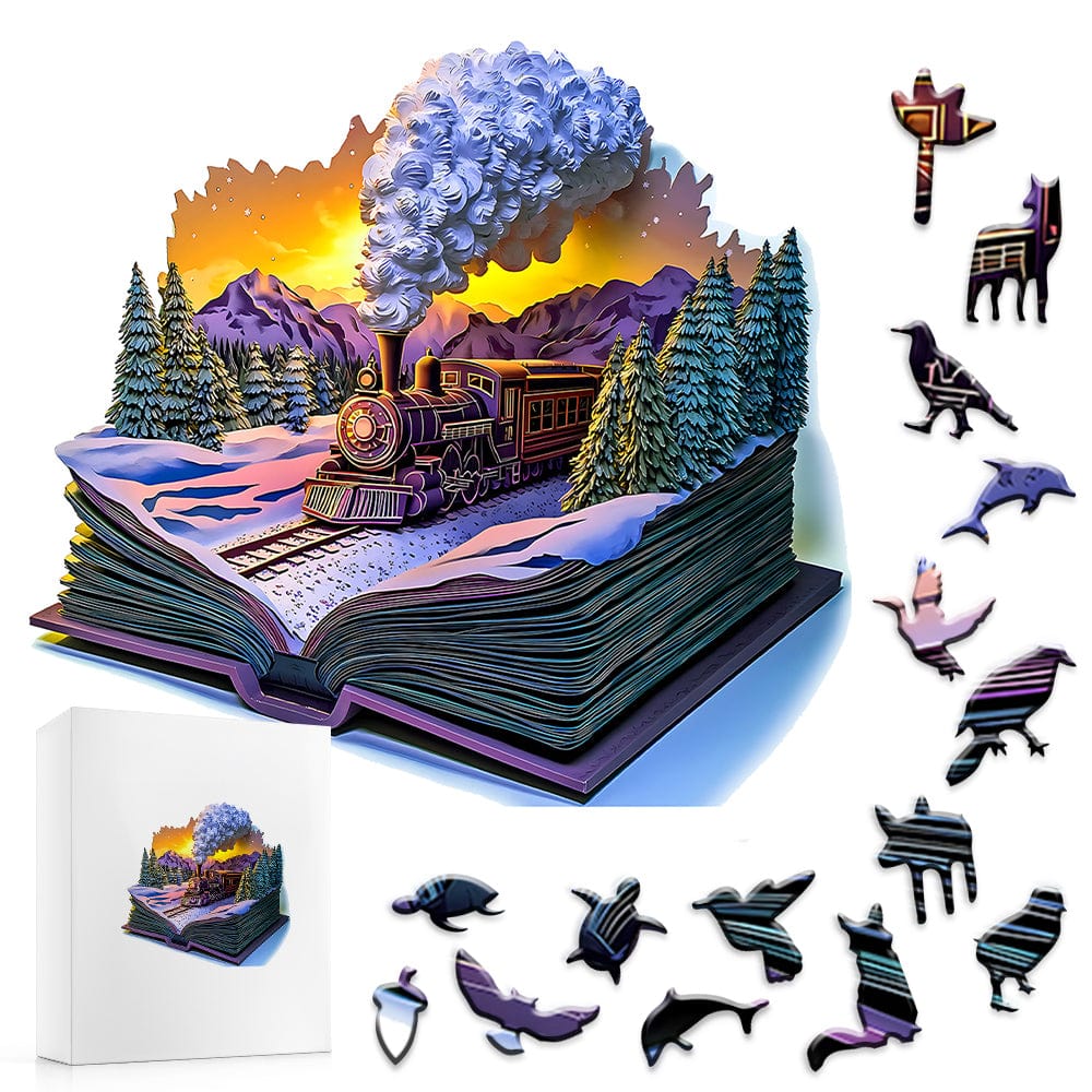 mon puzzle 3d  Puzzle 3D Bois Train à Vapeur Animaux