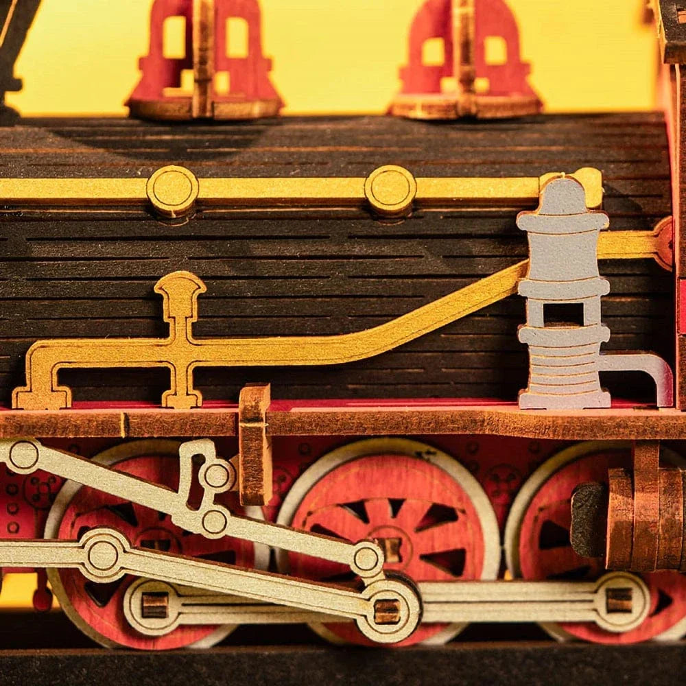 mon puzzle 3d  Puzzle 3D bois train bibliothèque