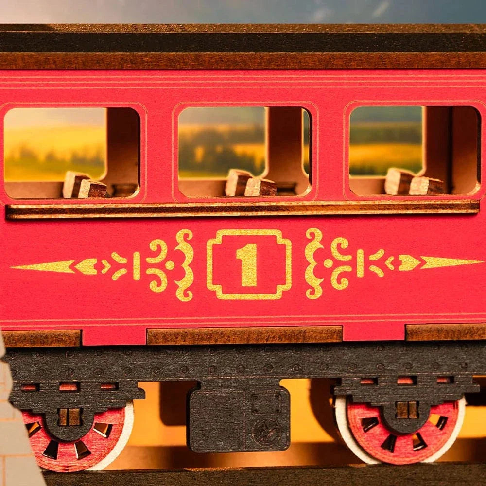 mon puzzle 3d  Puzzle 3D bois train bibliothèque