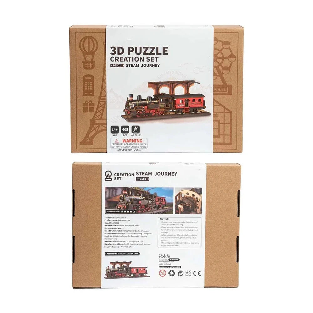 mon puzzle 3d  Puzzle 3D bois Train express