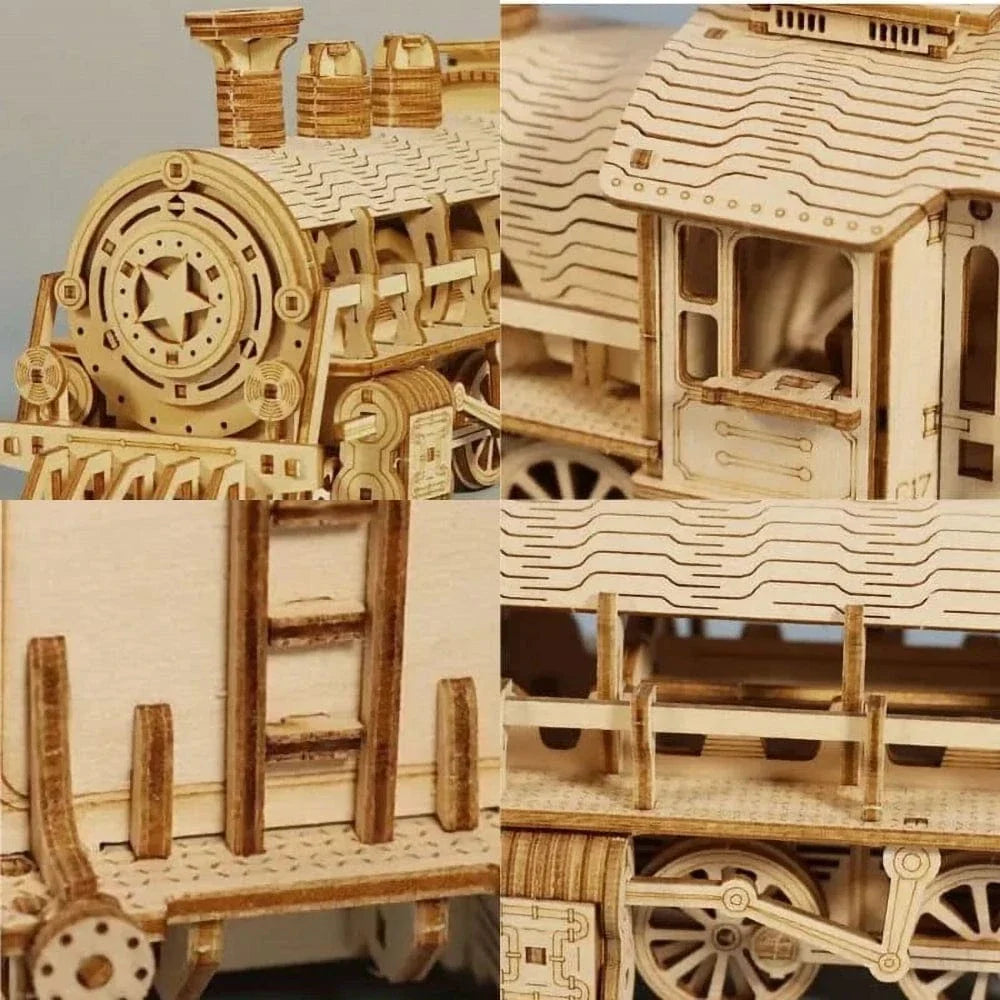 mon puzzle 3d  Puzzle 3D bois train - Locomotive à vapeur