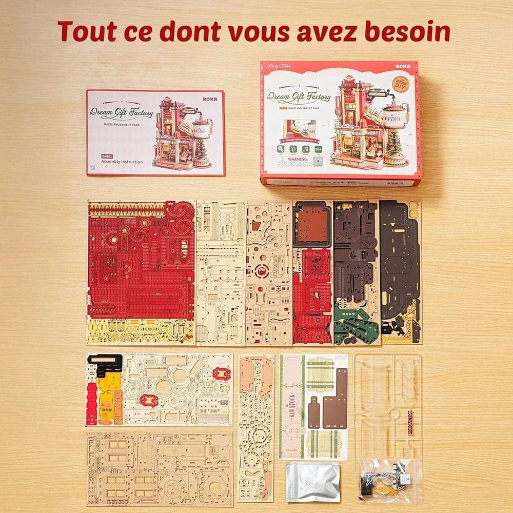 mon puzzle 3d  Puzzle 3d bois - Usine de Noël