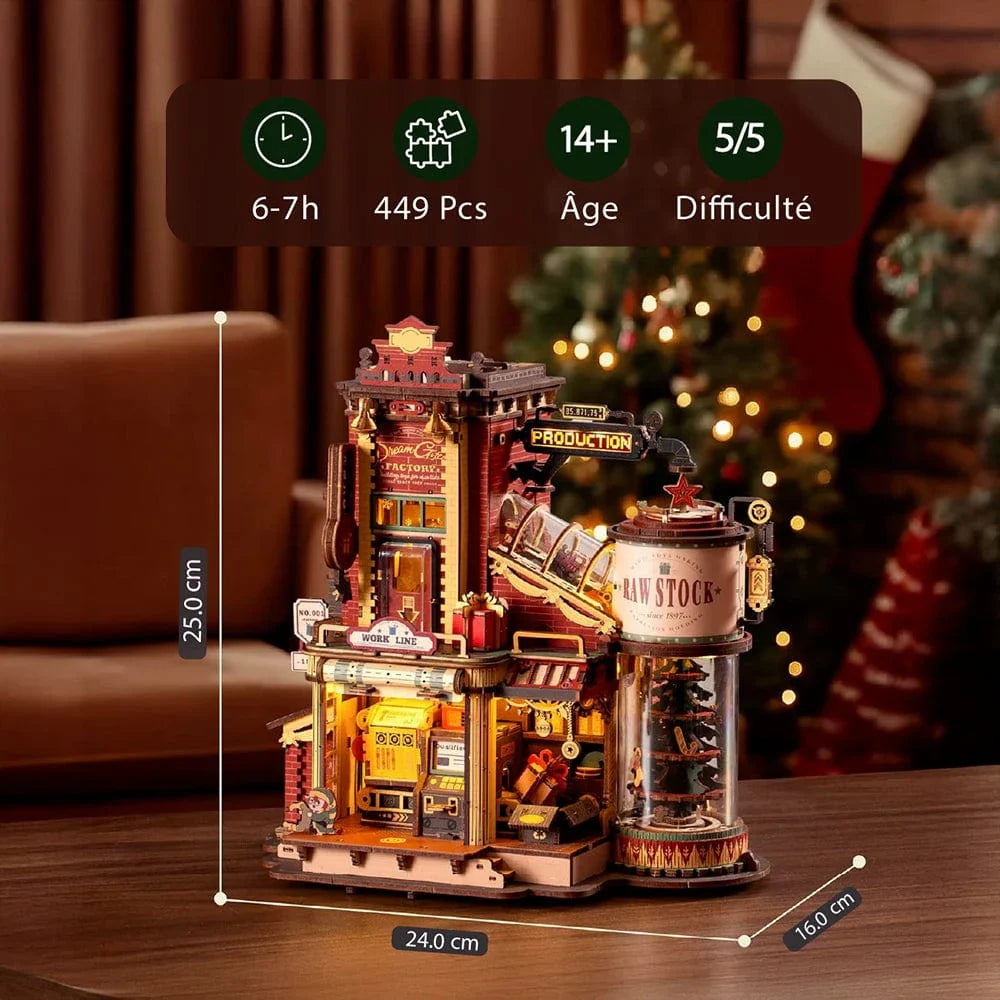 mon puzzle 3d  Puzzle 3d bois - Usine de Noël