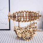 mon puzzle 3d  Puzzle 3D Bois Véhicule Steampunk - Tramway / Dirigeable Fantastique