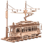 mon puzzle 3d  Tramway Puzzle 3D Bois Véhicule Steampunk - Tramway / Dirigeable Fantastique