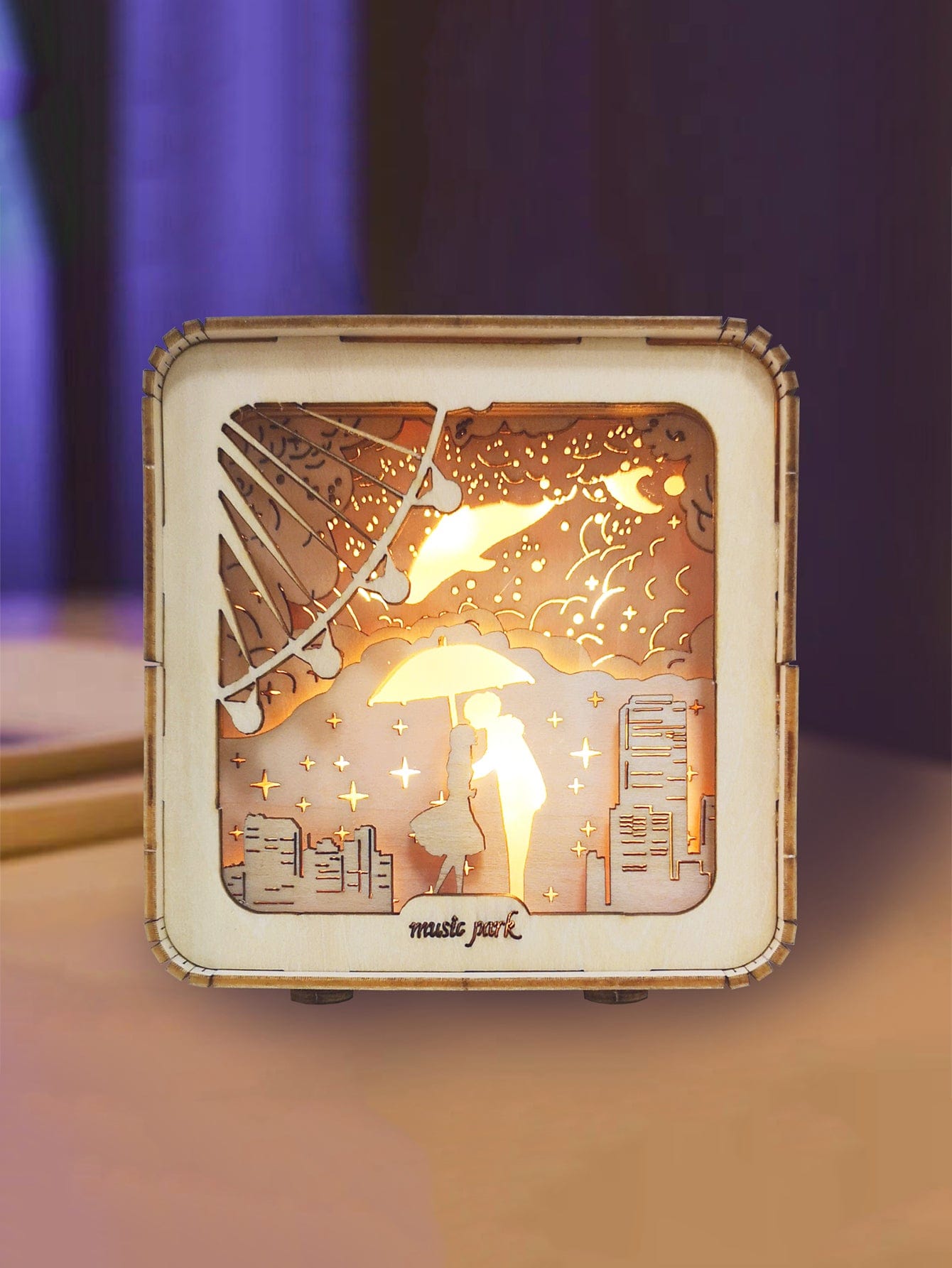 mon puzzle 3d  Puzzle 3D Bois Veilleuse Décorative