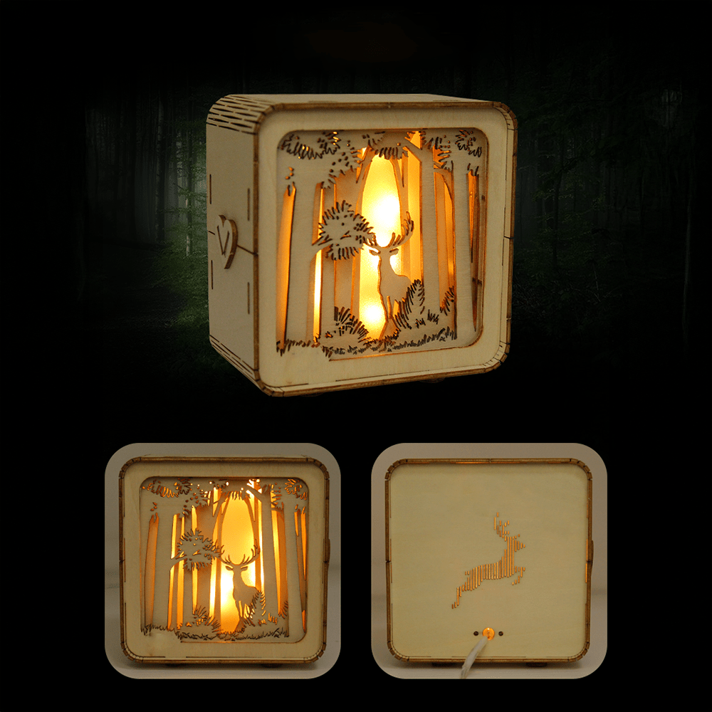 mon puzzle 3d  Forêt Enchantée Puzzle 3D Bois Veilleuse Décorative