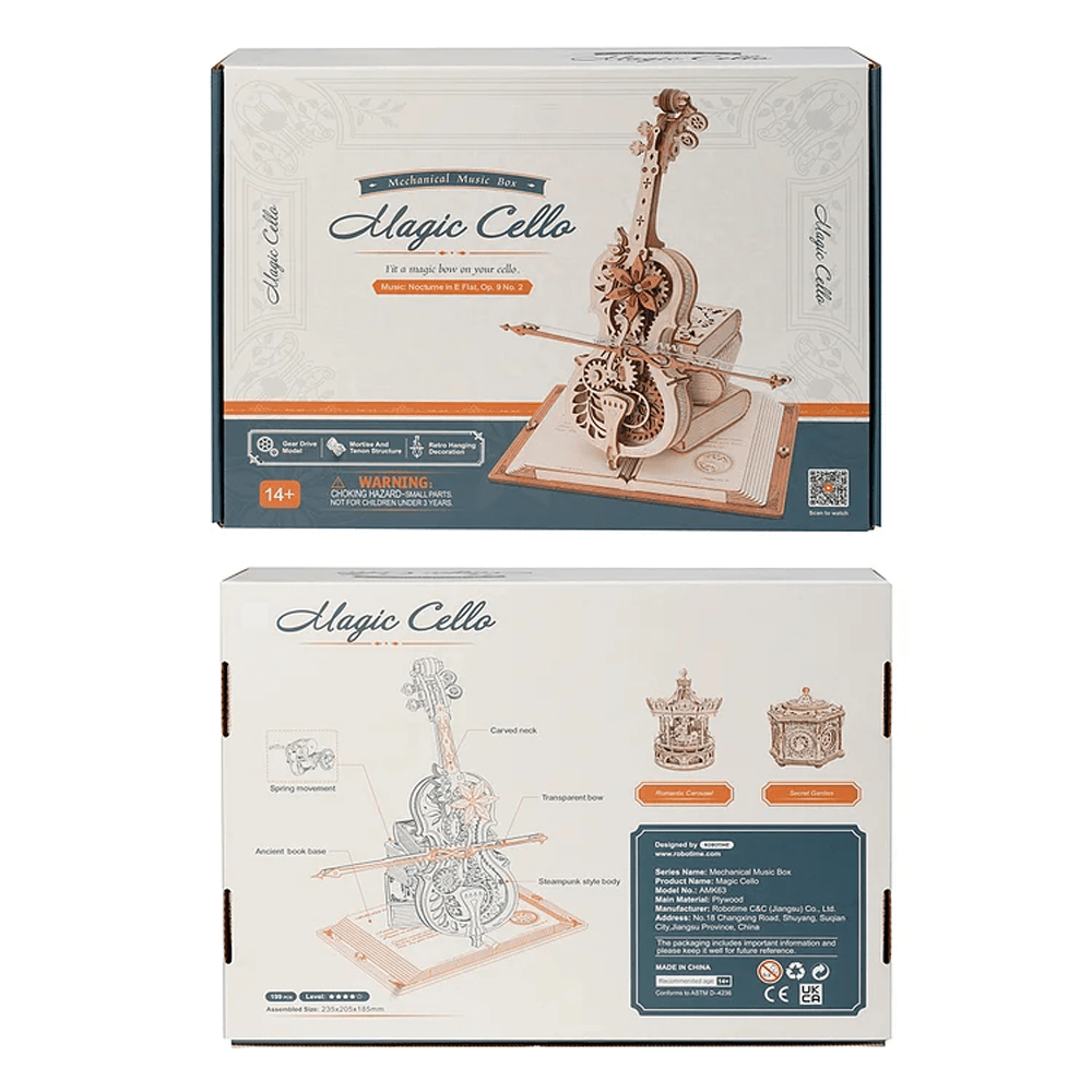 mon puzzle 3d  Puzzle 3D Bois Violoncelle Boîte Musicale