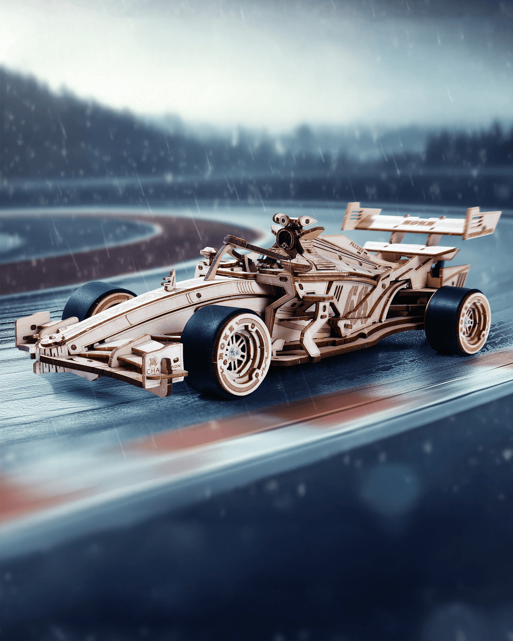 mon puzzle 3d  Puzzle 3D Bois Voiture de Course Mécanique