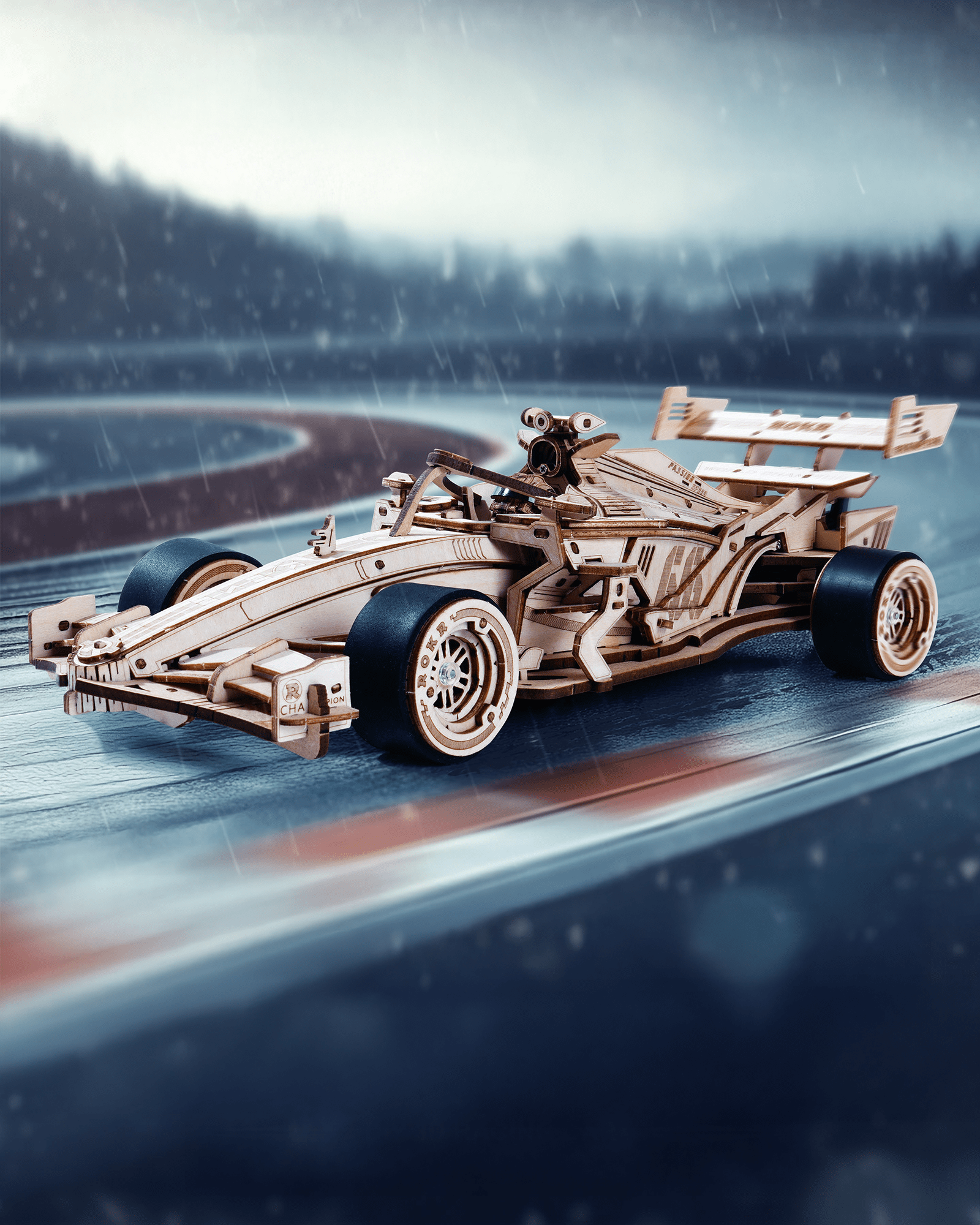 mon puzzle 3d  Puzzle 3D Bois Voiture de Course Mécanique