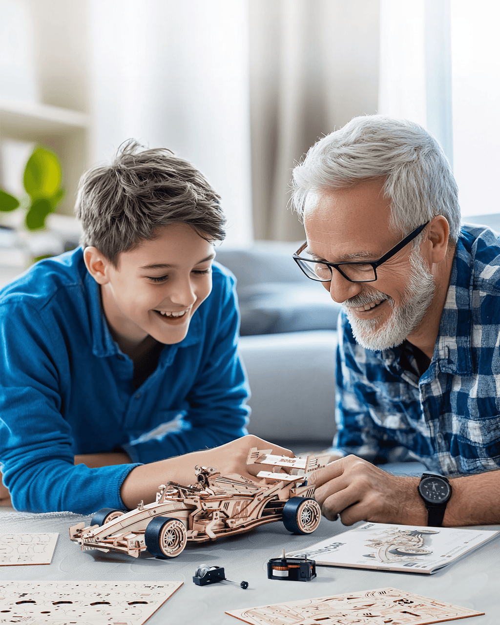 mon puzzle 3d  Puzzle 3D Bois Voiture de Course Mécanique