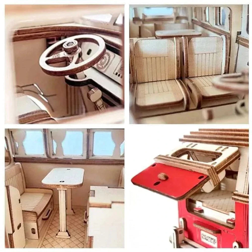 mon puzzle 3d  Puzzle 3D bois Voiture Van Vintage