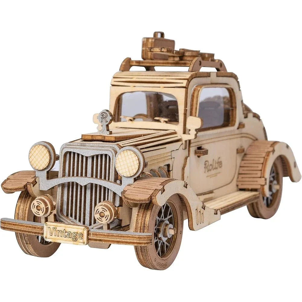 mon puzzle 3d  Puzzle 3D bois Voiture vintage