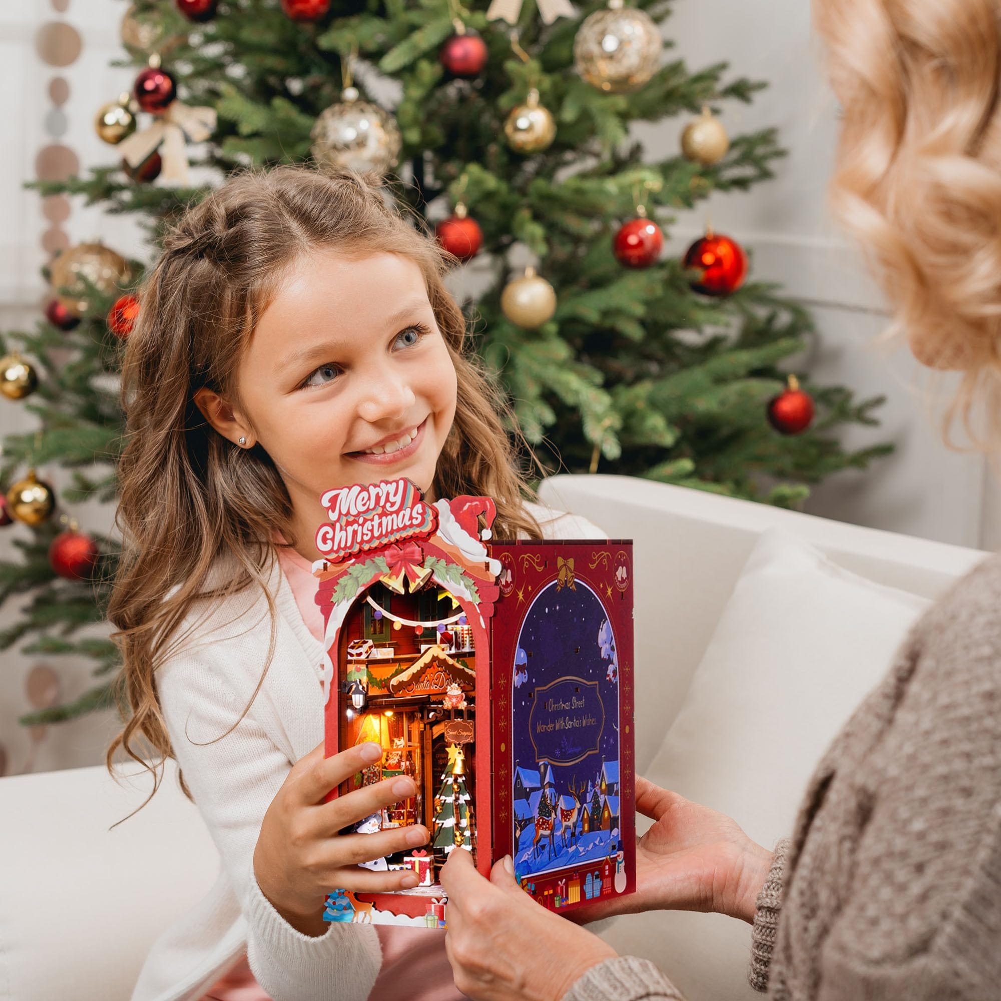 mon puzzle 3d  Puzzle 3D Book Nook Maison de Noël Lumineuse