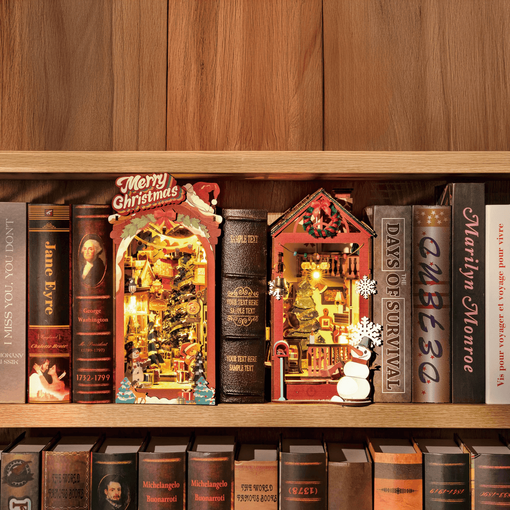mon puzzle 3d  Puzzle 3D Book Nook Maison de Noël Lumineuse