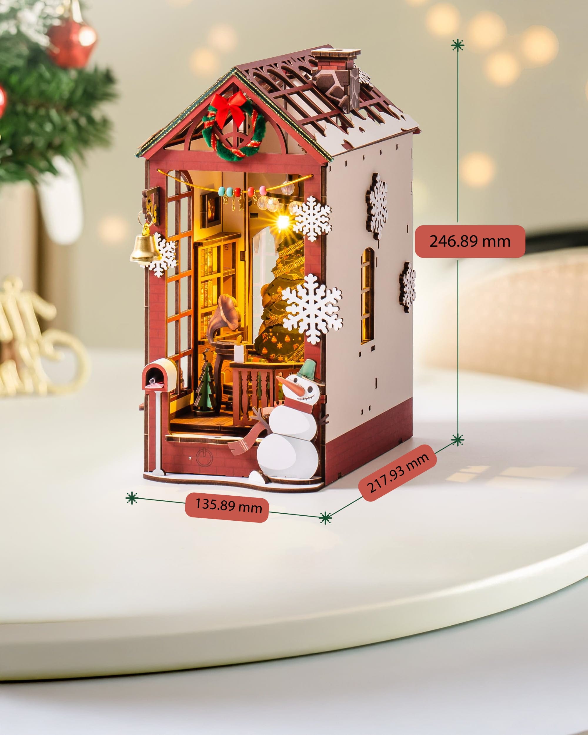 mon puzzle 3d  Puzzle 3D Book Nook Maison de Noël Lumineuse