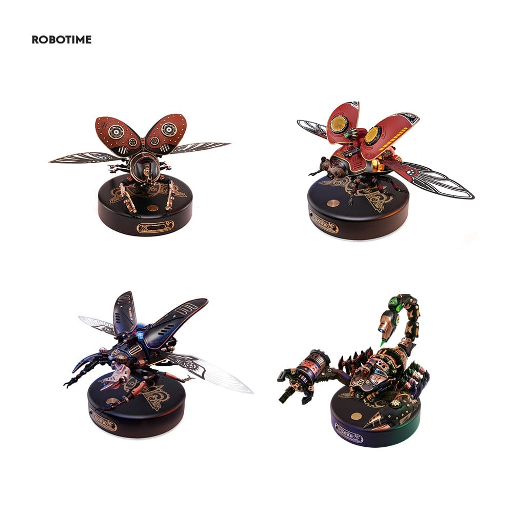 mon puzzle 3d  Puzzle 3D Insecte Mécanique Steampunk - 4 Créatures Articulées