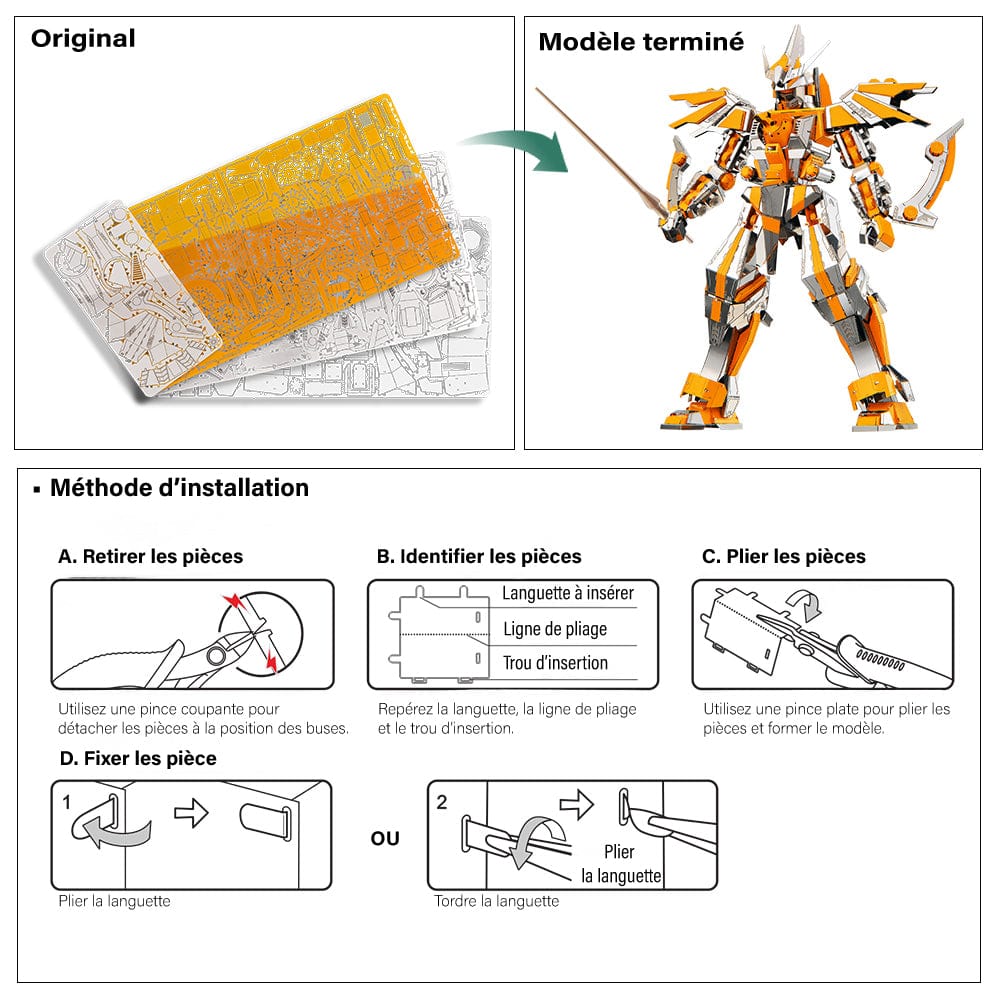 mon puzzle 3d  Puzzle 3D Métal Armure Lame Croissant