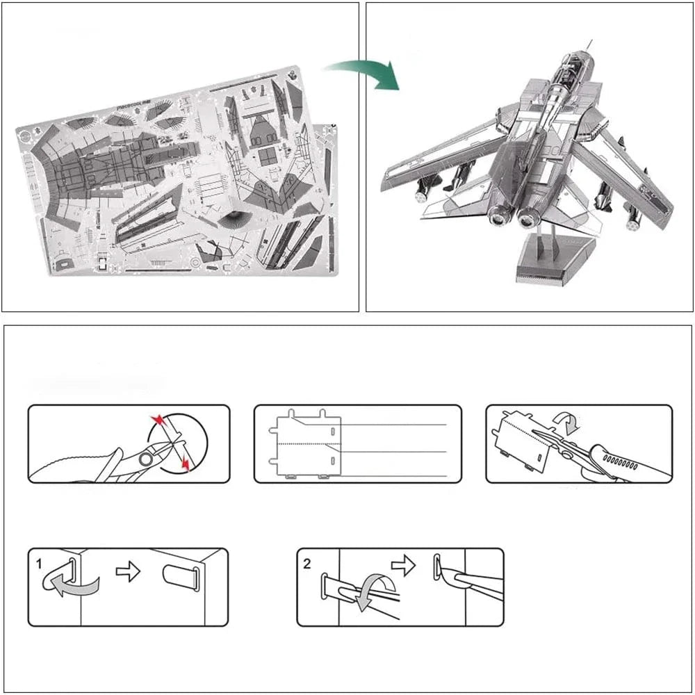 mon puzzle 3d  Puzzle 3D métal avion de chasse métal