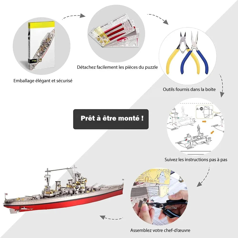 mon puzzle 3d  Puzzle 3D Métal bateau de guerre