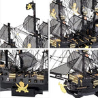 mon puzzle 3d  Puzzle 3D metal Bateau pirate - Maquette noire et or