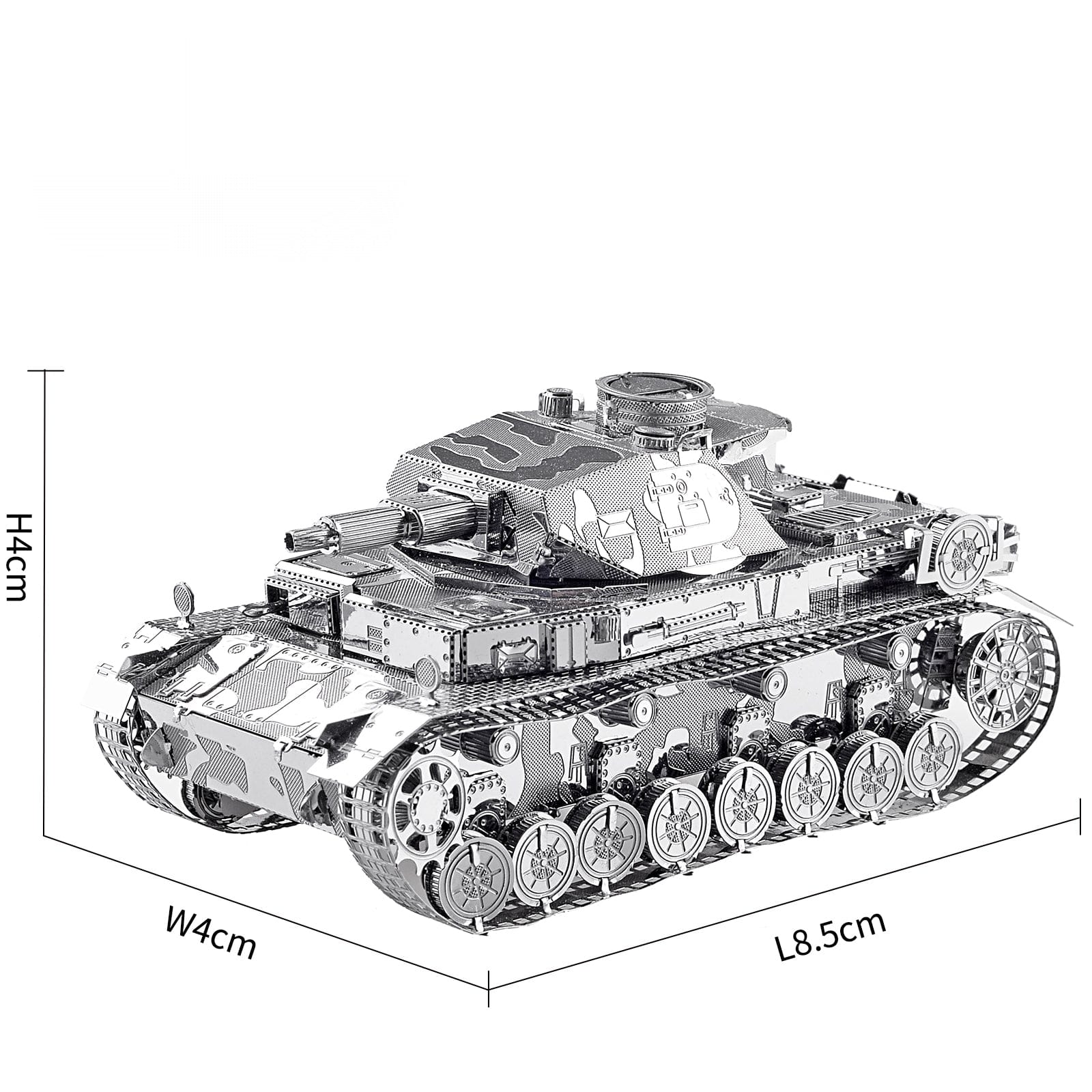 mon puzzle 3d  Puzzle 3D Métal char canon court gris
