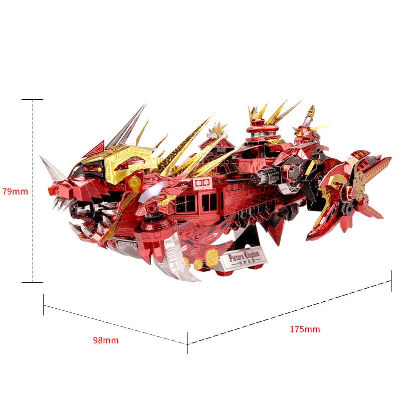 mon puzzle 3d  Puzzle 3D Métal Dragon Rouge Tempête