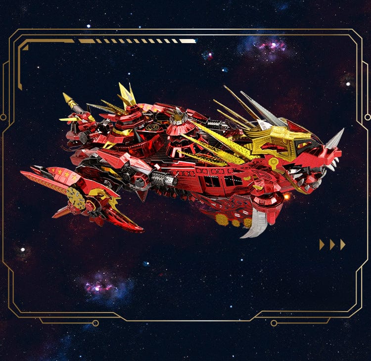 mon puzzle 3d  Puzzle 3D Métal Dragon Rouge Tempête