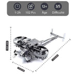 mon puzzle 3d  Puzzle 3D Métal – Gunship Scorpion Futuriste