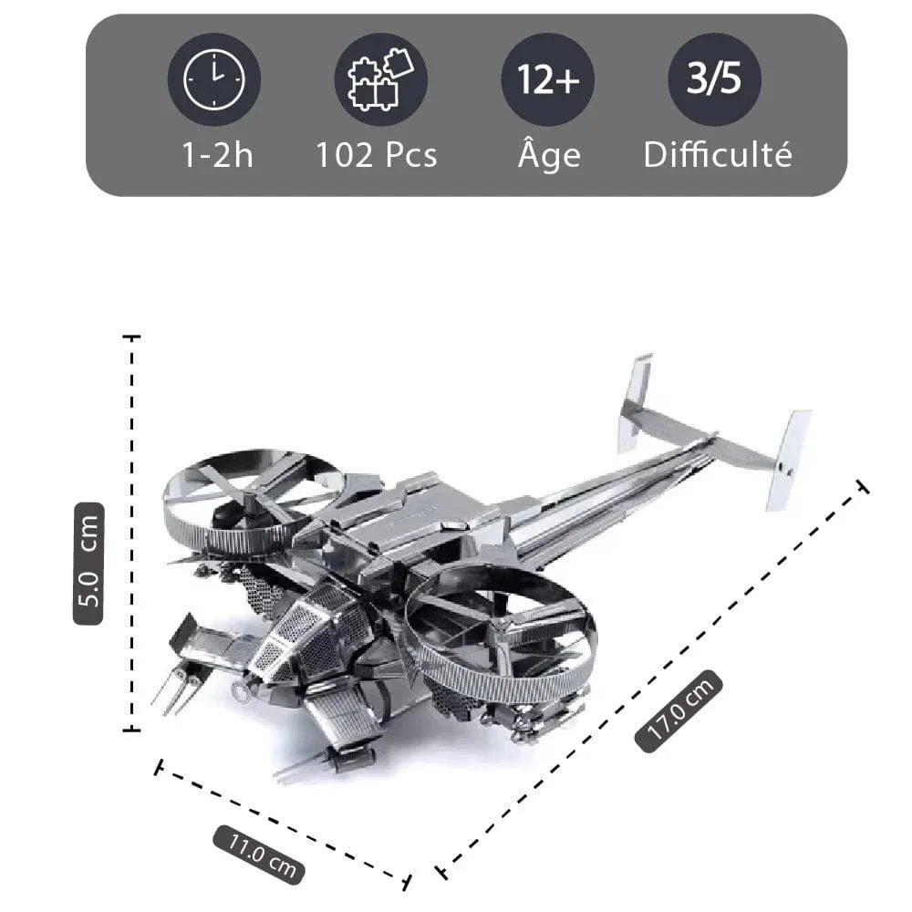 mon puzzle 3d  Puzzle 3D Métal – Gunship Scorpion Futuriste
