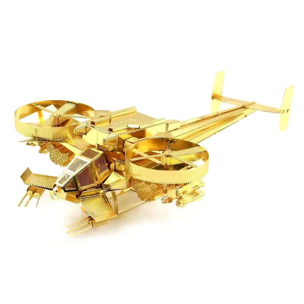mon puzzle 3d  Or Puzzle 3D Métal – Gunship Scorpion Futuriste