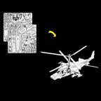mon puzzle 3d  Puzzle 3D Métal – Hélicoptère Apache de Combat