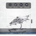 mon puzzle 3d  Puzzle 3D Métal – Hélicoptère d’Assaut Tactique