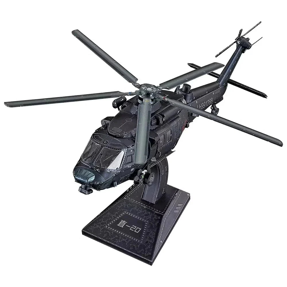 mon puzzle 3d  Puzzle 3D mètal Hélicoptère militaire - Black Hawk