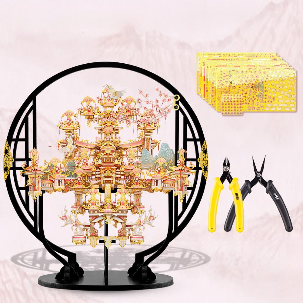 mon puzzle 3d  Puzzle 3D Métal Jardin Fleurs de Pêcher