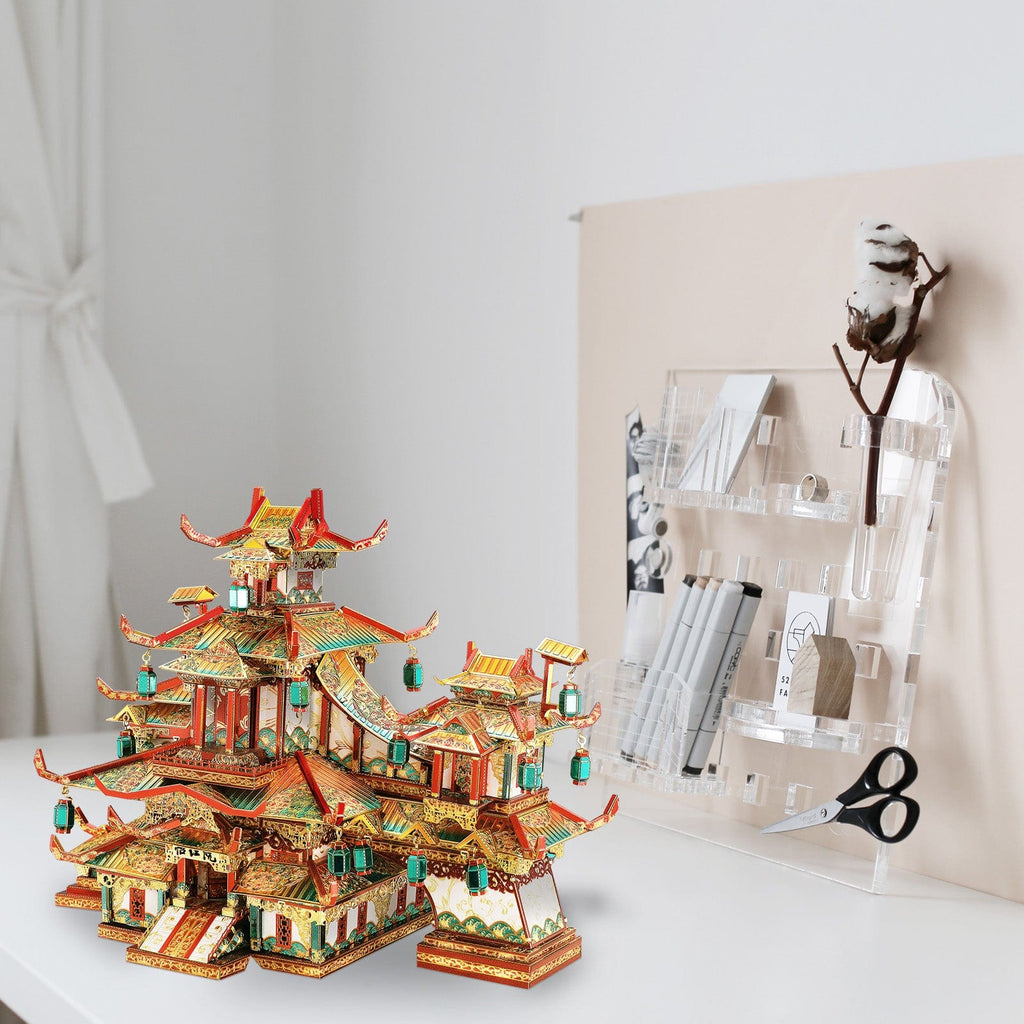 mon puzzle 3d  Puzzle 3D Métal Jardin Rouge Chinois