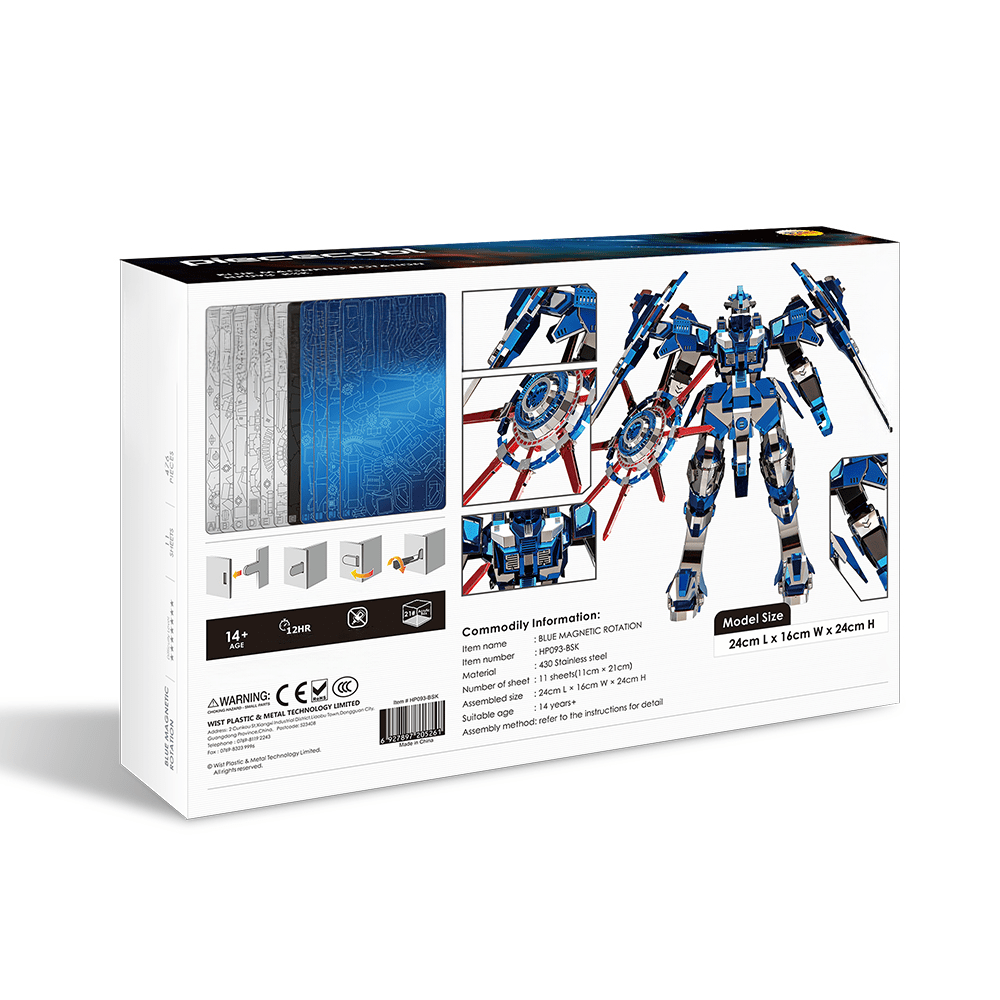 mon puzzle 3d  Puzzle 3D Métal Mecha Bleu