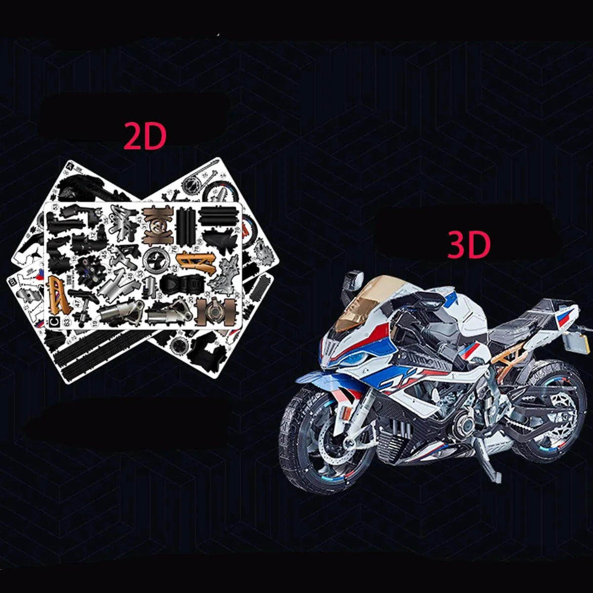 mon puzzle 3d  Puzzle 3D Métal Moto Sportive