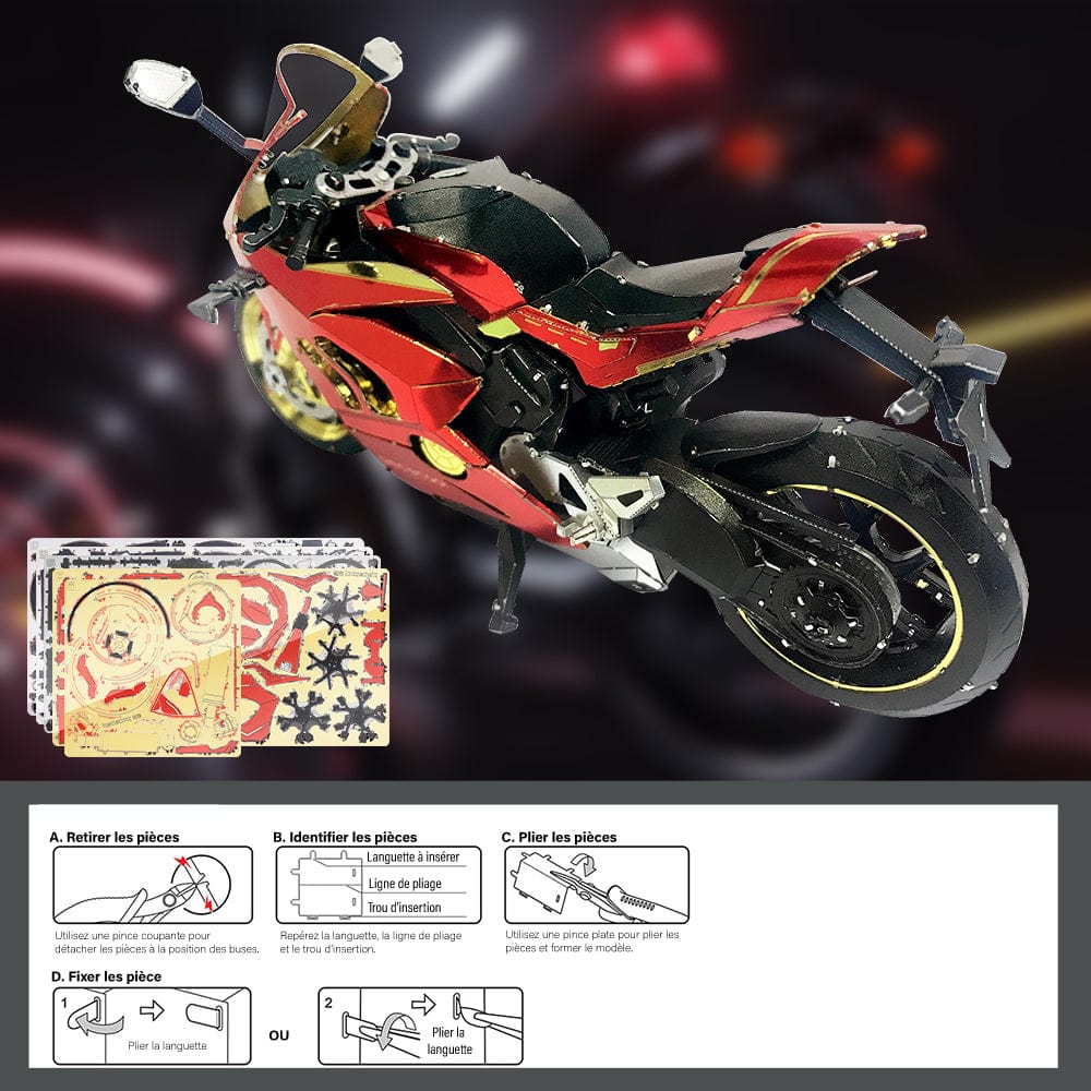 mon puzzle 3d  Puzzle 3D Métal Moto Sportive III