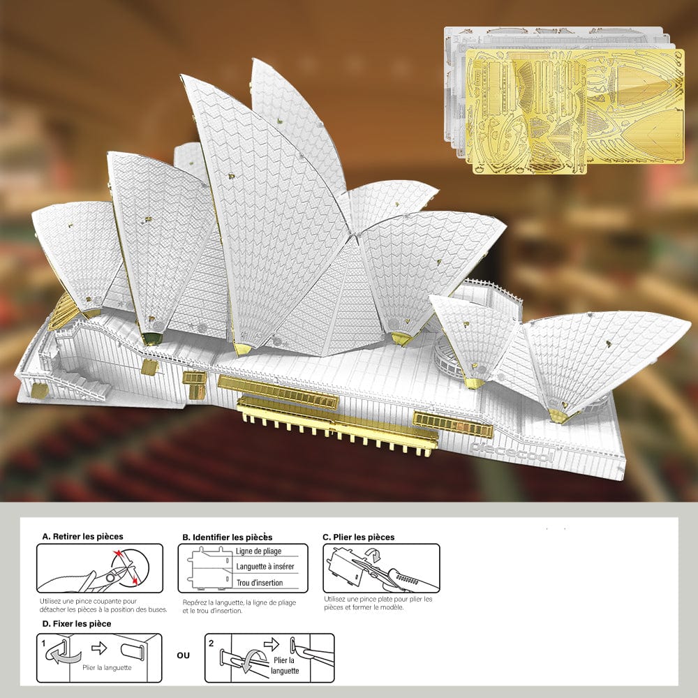 mon puzzle 3d  Puzzle 3D Métal Opéra Sydney