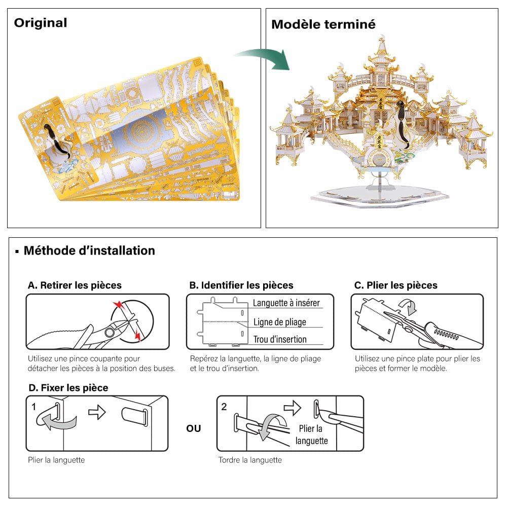 mon puzzle 3d  Puzzle 3D Métal Palais de la Lune