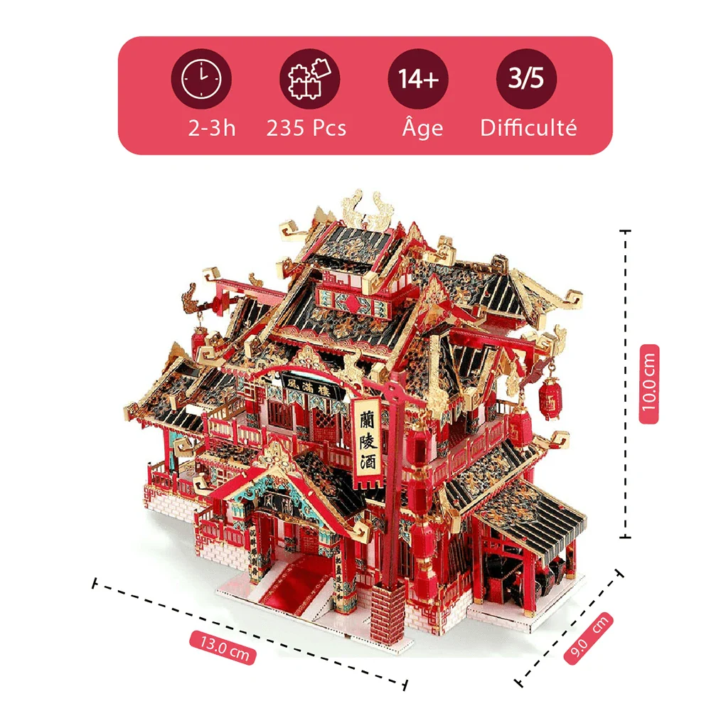 mon puzzle 3d  Puzzle 3D Métal Palais Impérial – Architecture Asiatique